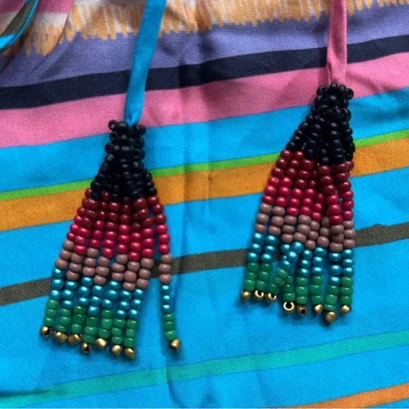 Farm Rio x Anthropologie Pants Womens Size XS Tropical Fruit Print Rayon Viscose - Picture 7 of 16